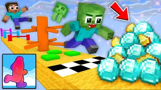 Monster School : BLOB CLASH RUNNER 3D CHALLENGE - Minecraft Animation