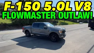 2021 Ford F-150 5.0L COYOTE V8 EXHAUST w/ FLOWMASTER OUTLAW!