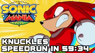 Sonic Mania Plus Knuckles speedrun in 59:34