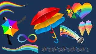 Baby Sensory Video- Rainbow Colours Perfect Day- High Contrast Animations #sleepmusic #babyshorts