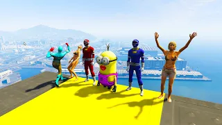 GTA 5 Epic Ragdolls | Spider-Man Frees Minions with Lazer Jumps/Funny moments ep.150