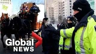 Trucker protest: Chuckwagon carrying diesel fuel turned away from protest site by Ottawa police