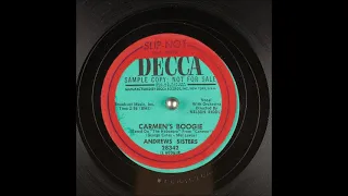 Carmen's Boogie ~ Andrews Sisters with Orchestra (1952)