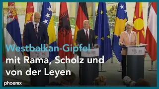 Westbalkan-Gipfel: Pressekonferenz mit Olaf Scholz und Ursula von der Leyen