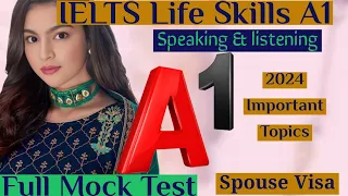 Life Skills A1 IELTS UKVI Spouse Visa Test||Speaking & Listening|| Recent Topics Full Mock Test 2024