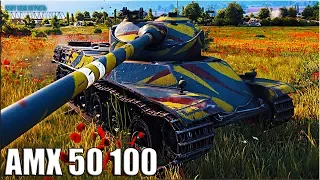 AMX 50 100 потные ТРИ ОТМЕТКИ 🌟 World of Tanks лучший бой на французском тт 8 уровень