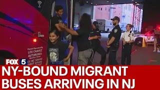 NY-bound migrant buses arriving in New Jersey