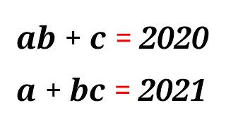 Math Olympiad Question | Equation Solving | You should be able to solve this