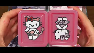 HELLO KITTY COLOR MIX !!! Mixing Random Things into Glossy Slime !!!