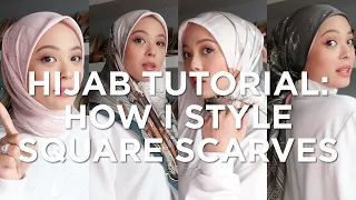 Hijab Tutorial: How I Style Square Scarves | Vivy Yusof