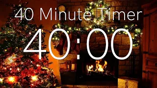 40 Minute Timer | Lofi Sound | Fireplace Sound | Ending with a Doorbell | Christmas Tree and Lights