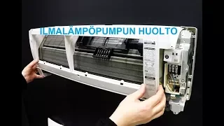 Ilmalämpöpumpun huolto  Mitsubishi Electric MSZ FH-25/35. HVAC indoor unit maintenance and cleaning