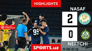 Nasaf - Neftchi 2:0 Gollar, qizil kartochka va xavfli vaziyatlar HIGHLIGHTS