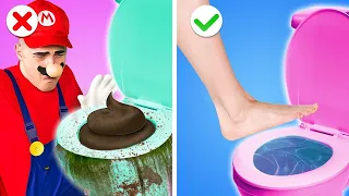 Mario, Apakah Kamu Tahu Trik Keren Toilet? | Trik-Trik Super Mario Keren untuk Orangtua oleh Gotcha!