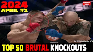 Top 50 Best Knockouts in April 2024 #1 (Muay Thai•MMA•Kickboxing•Kun Khmer)