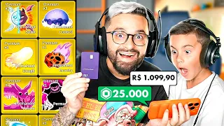 Deixei uma CRIANÇA GASTAR 1.000,00 Reais em ROBUX no Blox Fruits