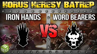 Iron Hands vs Word Bearers Horus Heresy 2.0 Battle Report Ep 104