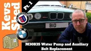 E34 Alpina B10 3.5 Water Pump and Drive Belt Exchange - Part 1