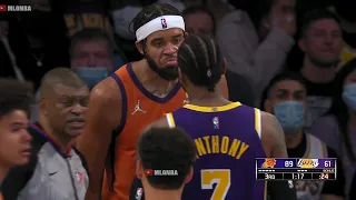 Carmelo Anthony talk sh*t to JaVale McGee down 28 👀 Lakers vs Suns