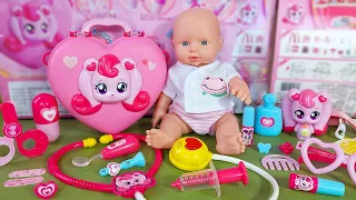 Satisfying with Unboxing Cute Pink Doctor Set, Kitchen Cooking Toys Review | ASMR