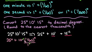 Convert Degrees, Minutes, Seconds to Decimal Degrees