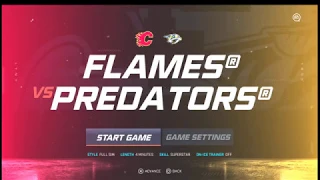 (EA SPORTS NHL 20) PS4 Season Gameplay (Calgary Flames vs Nashville Predators) 10 31 2019