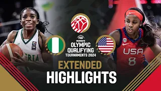 Nigeria 🇳🇬 v USA 🇺🇸 | Extended Highlights | FIBA Women's OQT 2024