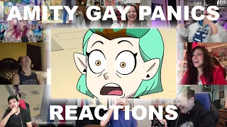 YOUTUBERS REACT: AMITY GAY PANICS - The Owl House Season 1 Episode 17 Lumity Reaction Mashup