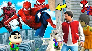 GTA 5: Franklin & Shinchan Play HIDE AND KILL Challenge with SPIDERMAN In GTA 5! (GTA 5 mods)