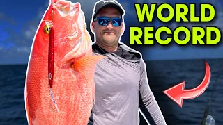 WORLD RECORD SNAPPER - Jigging for HUGE FISH In DEEP WATER.