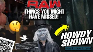 UNCLE HOWDY SHOWN! HIDDEN REFERENCES TO MEMBERS OF WYATT 6! NEW QR CODE! WWE RAW