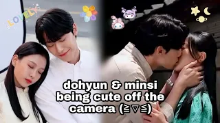 lee dohyun & go minsi being cute behind the scenes (✿ ♡‿♡)