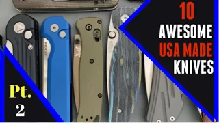 10 Best USA Made EDC knives Pt 2/ Benchmade, Microtech, Protech….