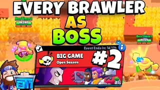 Every Brawler As Boss in New Big Game Map!! Day 2