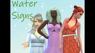 The Water Signs - Cancer, Scorpio and Pisces 🧜‍♀️// Sims 4: CAS