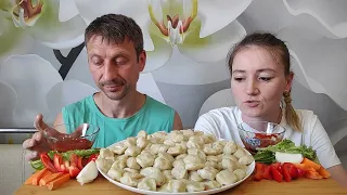 мукбанг ДОМАШНИЕ ПЕЛЬМЕНИ МУКБАНГ | ASMR HOMEMADE DUMPLINGS MUKBANG | #DUMPLINGS #ПЕЛЬМЕНИ