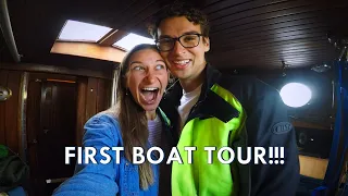 FIRST SAILBOAT TOUR! See our Westsail! - Cygnus Ep. 3