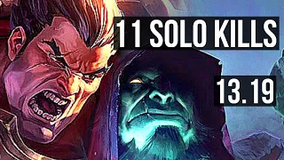 DARIUS vs YORICK (TOP) | 3.4M mastery, 11 solo kills, 1900+ games, Godlike | KR Master | 13.19