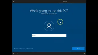 Rerunning the initial Windows setup (OOBE - Out Of box Experience)