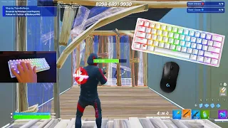 [4K] Razer Huntsman Mini😍ASMR Piece Control 1v1🏆Satisfying Keyboard Fortnite 240FPS Smooth