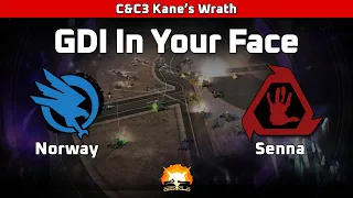 Kane's Wrath: Norway (GDI) vs Senna (Black Hand) - GDI In Your Face