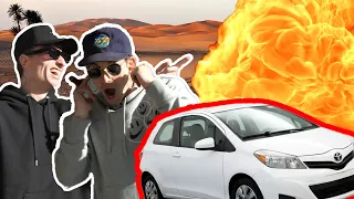 We blew up our producer's car (Yaris goes BOOM) | Stiff Socks Podcast Vlog