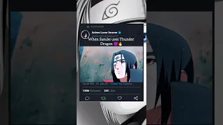 When Sasuke uses thunder dragon 😈🔥 #shorts #anime #naruto #sasuke #itachi #trendingshorts #viral