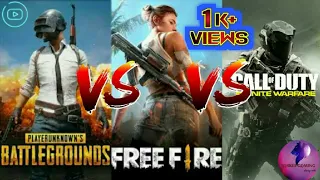 PUBG vs Free Fire vs Call of Duty|pubg vs ff vs cod gameplay comparison.