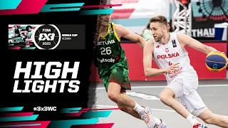 Poland 🇵🇱 vs Lithuania 🇱🇹 | Men | Game Highlights | FIBA 3x3 World Cup 2023