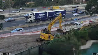 Warringah Freeway Upgrade time lapse - Monday 13 May 2024