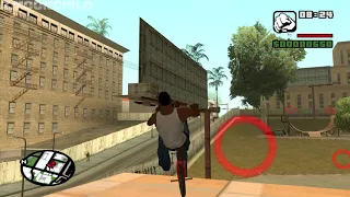 GTA San Andreas BMX Challenge Disappearing Clock Trick/Glitch - Video #2