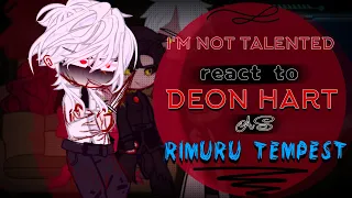 [🍷]—I'm not that kind of talent react to deon hart as rimuru tempest ! | 2 / 1 | [ ENG / RUSS ]