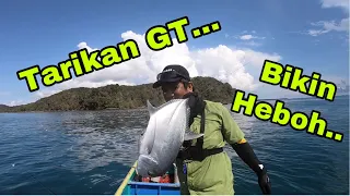 Mancing ikan tenggiri dan casting ikan giant travelly