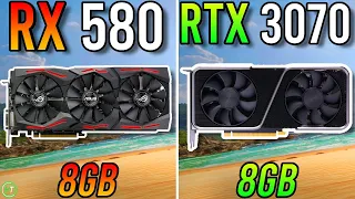 RX 580 8GB vs RTX 3070 8GB - Tested in 2023